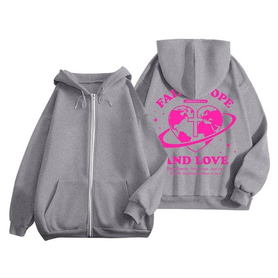Pullover Sweaters for Women Work Winter Relaxed Fit Hooded Long Sleeve Bubble Drop Shoulder with Pocket Graphiprint Leisure Cotton Hoodies Sweatshirts(Grey,S)