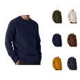 thumbnail image 1 of Pullover Sweaters for Men Long Sleeve Relaxed Fit Casual Crewneck Knit Sweater Fall Winter Clothes, 1 of 5