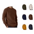 thumbnail image 1 of Pullover Sweaters for Men Long Sleeve Relaxed Fit Casual Crewneck Knit Sweater Fall Winter Clothes, 1 of 5
