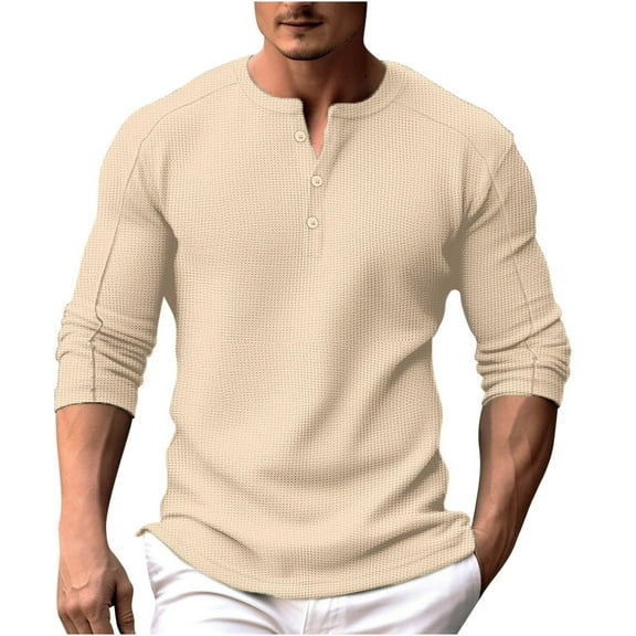 Pullover Sweaters for Men Pullover Sweater Stand Collar Elastic Solid Colorlong Sleeve Round-Neck Blouses & Shirts