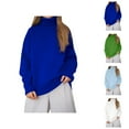 thumbnail image 1 of Pullover Sweaters for Women 2025 Long Sleeve Turtleneck Loose Plain Knitted Sweater Tops Fall Winter Outfits, 1 of 6