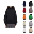 thumbnail image 1 of Pullover Sweaters for Women 2025 Long Sleeve Turtleneck Oversized Plain Basic Knitted Sweater Tops Fall Winter Outfits, 1 of 5