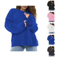 thumbnail image 1 of Pullover Sweaters for Women Long Sleeve Loose Casual Drop Shoulder Crewneck Lightweight Knit Sweater Fall Tops, 1 of 3