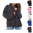 thumbnail image 1 of Pullover Sweaters for Women Long Sleeve Loose Casual Drop Shoulder Crewneck Lightweight Knit Sweater Fall Tops, 1 of 2