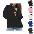 thumbnail image 1 of Pullover Sweaters for Women Long Sleeve Loose Casual Drop Shoulder Crewneck Lightweight Knit Sweater Fall Tops, 1 of 5