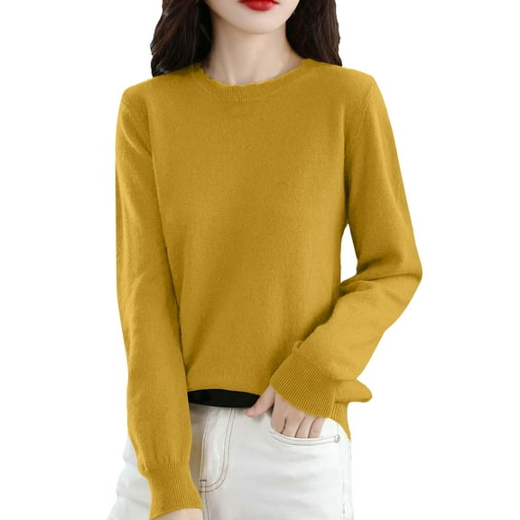 Pullover Sweaters for Women Slim Fit Crewneck Casual Knit Pullover Tops Lightweight Long Sleeve Y2k Cozy Sweaters Green L