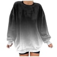 thumbnail image 1 of Pullover Sweaters for Women Workout Fall Loose Crew Neck Long Sleeve Batwing Cold Shoulder Graphic Leisure Cotton Sweatshirts(Black,XL), 1 of 5