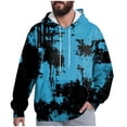 thumbnail image 1 of Pullover Sweatshirt Plain Hoodies Men's Novelty Color Block Pullover Fleece Hoodie Long Sleeve Casual Sweatshirt with Pocket, 1 of 7