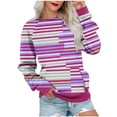 thumbnail image 1 of Pullover Sweatshirt Women,Women's Sweatshirts Essential Long Sleeve Top with Pockets Comfortable Colour Blocking Holiday Clothes Festival Outfits Athletic Wear Fitness Activewear, 1 of 6