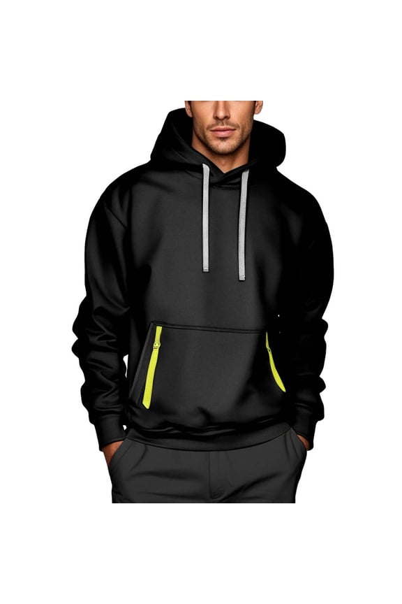 Pullover Sweatshirt for Men,Hoodie Men Military Fleece Oversized Sweatshirts Workout Gym Outdoor Warm Solid Cargo Pullover With Pocket