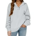 thumbnail image 1 of Pullover Sweatshirts for Women, Yigetop Womens Oversized Solid Color Sweatshirts Pullover Women's Loose Casual Sweatshirts Oversized Sweatshirt for Women Grey 3XL, 1 of 5