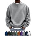 thumbnail image 1 of Pullover Tops for Men Crew Neck Long Sleeve Layered Look Loose Fit Everyday Wear, 1 of 6
