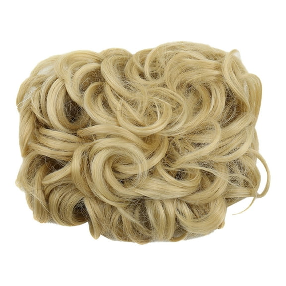 Pullover Toupee-1Pcs Fiber Wig Women'S Short Rope Hair Bag Fluffy Large Steel Comb Style Curly Bun Hair Bag, Synthetic Fiber Wig for Women, Short Hair Band, Fluffy Big Steel Comb Style Hair Bun K,