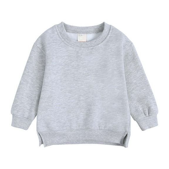 Pullover for Child Toddler Boys And Girls Sweater Coat Round Neck Small And Medium Children's Pullover Solid Color Top