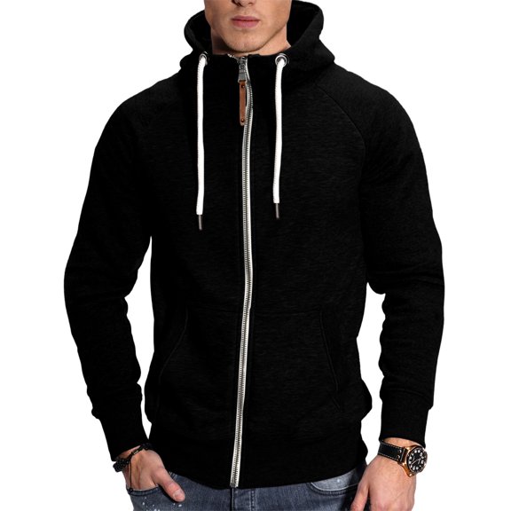 Pullover for Men Zip Up Mock Neck Fleece Hoodie Color Block Long Sleeve Hooded Sweatshirts Fashion Casual Sport Coats