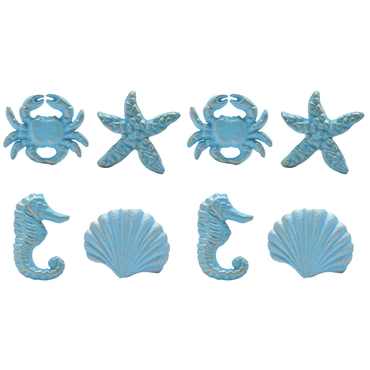 Pulls Cabinets Cupboard Door Handles Vintage Drawer Push Vanity Knobs Marine Animals Seaside Child