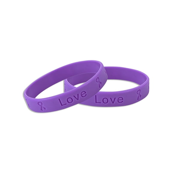 Pulmonary arterial Hypertension Awareness Purple Silicone Bracelets (2 Bracelets)