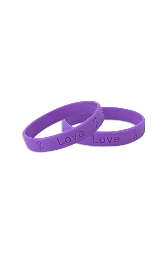 Pulmonary arterial Hypertension Awareness Purple Silicone Bracelets (2 Bracelets)