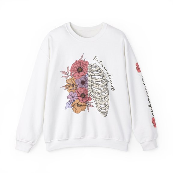 Pulmonologist Floral Lung Sleeve Print Women's Sweatshirt