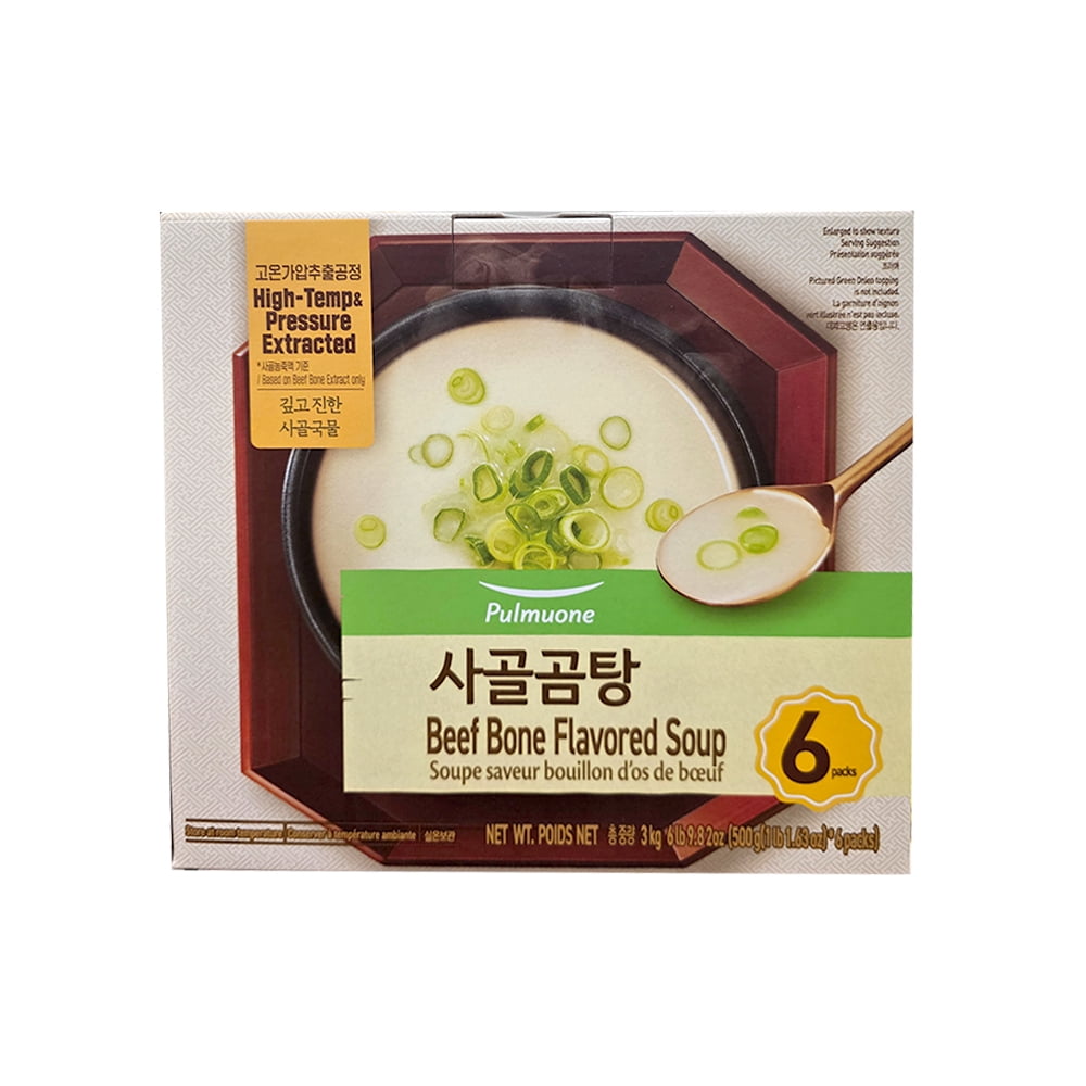 Pulmuone Beef Bone Flavored Soup 12.30 Fl Oz (Pack of 6)