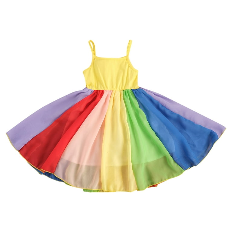 Rainbow colored sundress sales