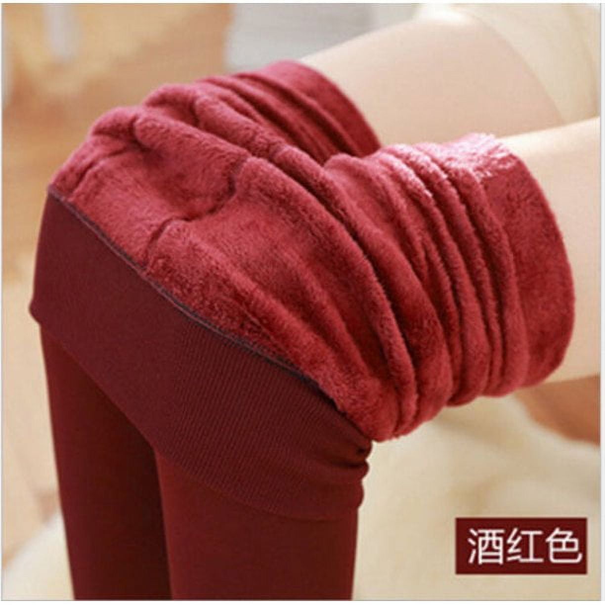 Puloru New Women Thick Warm Fleece Lined Thermal Stretchy Slim