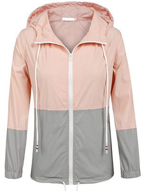 Puloru Womens Waterproof Raincoat Outdoor Hooded Rain Jacket Windbreaker Coat - image 1 of 5