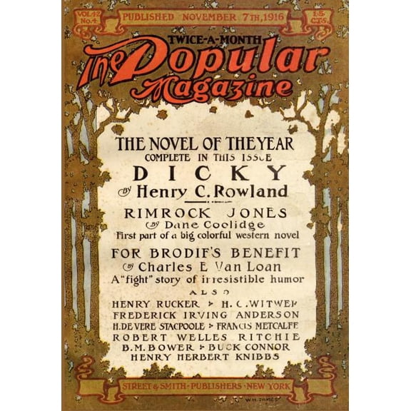 Pulp Classics: The Popular Magazine (November 7, 1916), (Paperback)