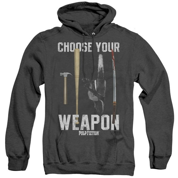 Pulp Fiction Choices Adult Heather Hoodie Sweatshirt Black
