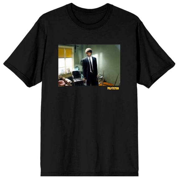 Pulp Fiction Does He Look Like A Bitch? Adult Black Crew Neck Short Sleeve T-shirt-3XL