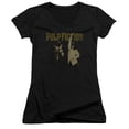 thumbnail image 1 of Pulp Fiction I Wanna Dance Junior Women's V-Neck T-Shirt Black, 1 of 1