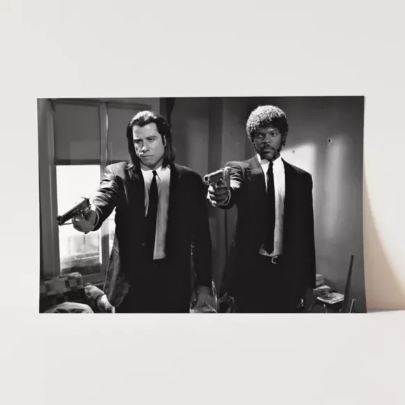 Pulp Fiction John Travolta Samuel L Jackson Guns Wall Art Poster Print NO FRAMED POSTER