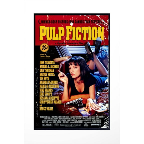 Pulp Fiction Movie Art Poster 1 Canvas Poster Bedroom Decor Sports Landscape Office Room Decor Frameless Gift 12 x 18 inch(30cm x 46cm)