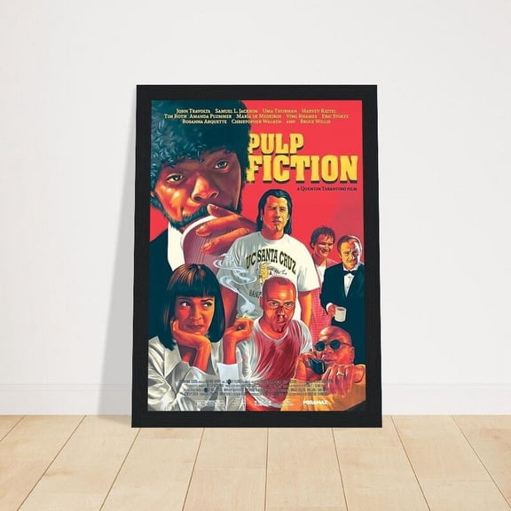 Pulp Fiction Movie Poster, Quentin Tarantino Classic Film Wall Art Print