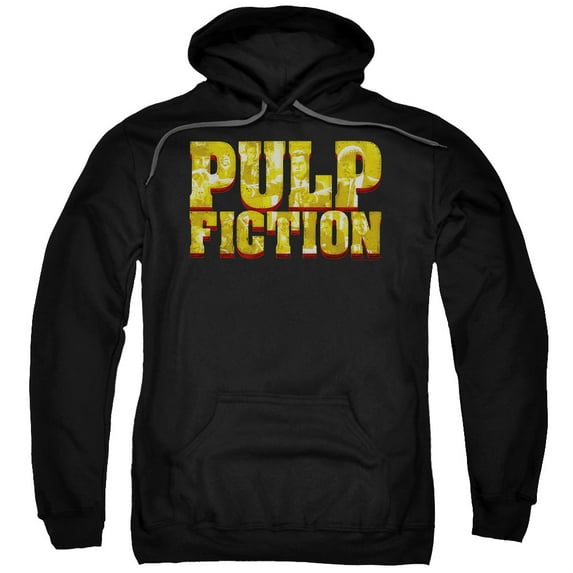 Pulp Fiction Pulp Logo Adult Pullover Hoodie Sweatshirt Black