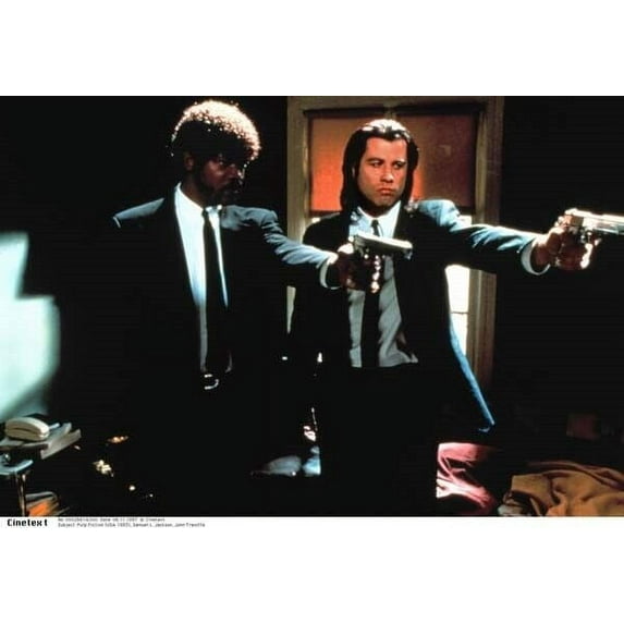 Pulp Fiction Samuel L. Jackson John Travolta Jules & Vincent aim 24x36 poster