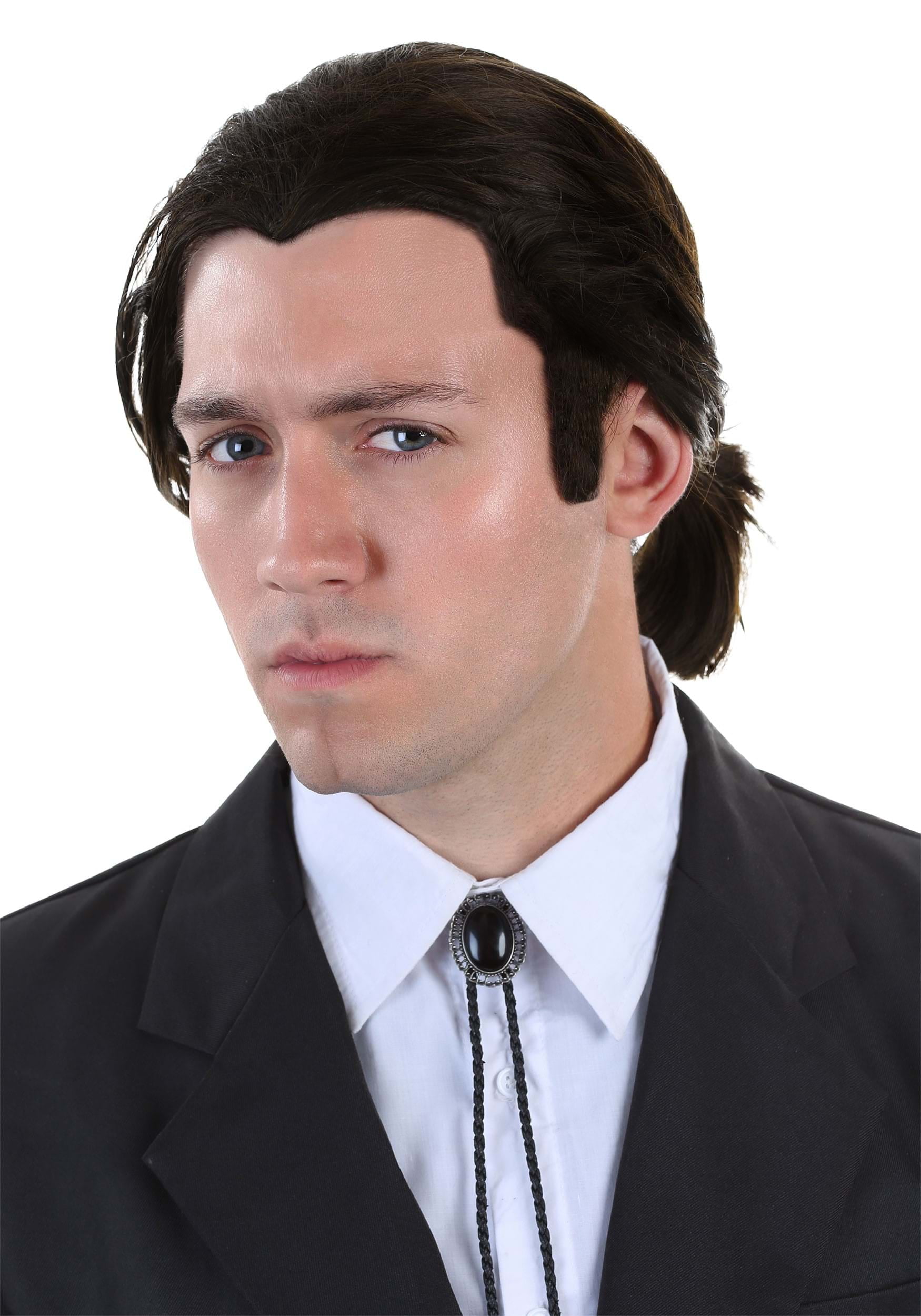 Pulp Fiction Vincent Vega Wig and Bolo Tie Set, image size:1750x2500