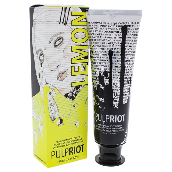 Pulp Riot Semi-Permanent Color Lemon - Yellow - 4 oz Hair Color