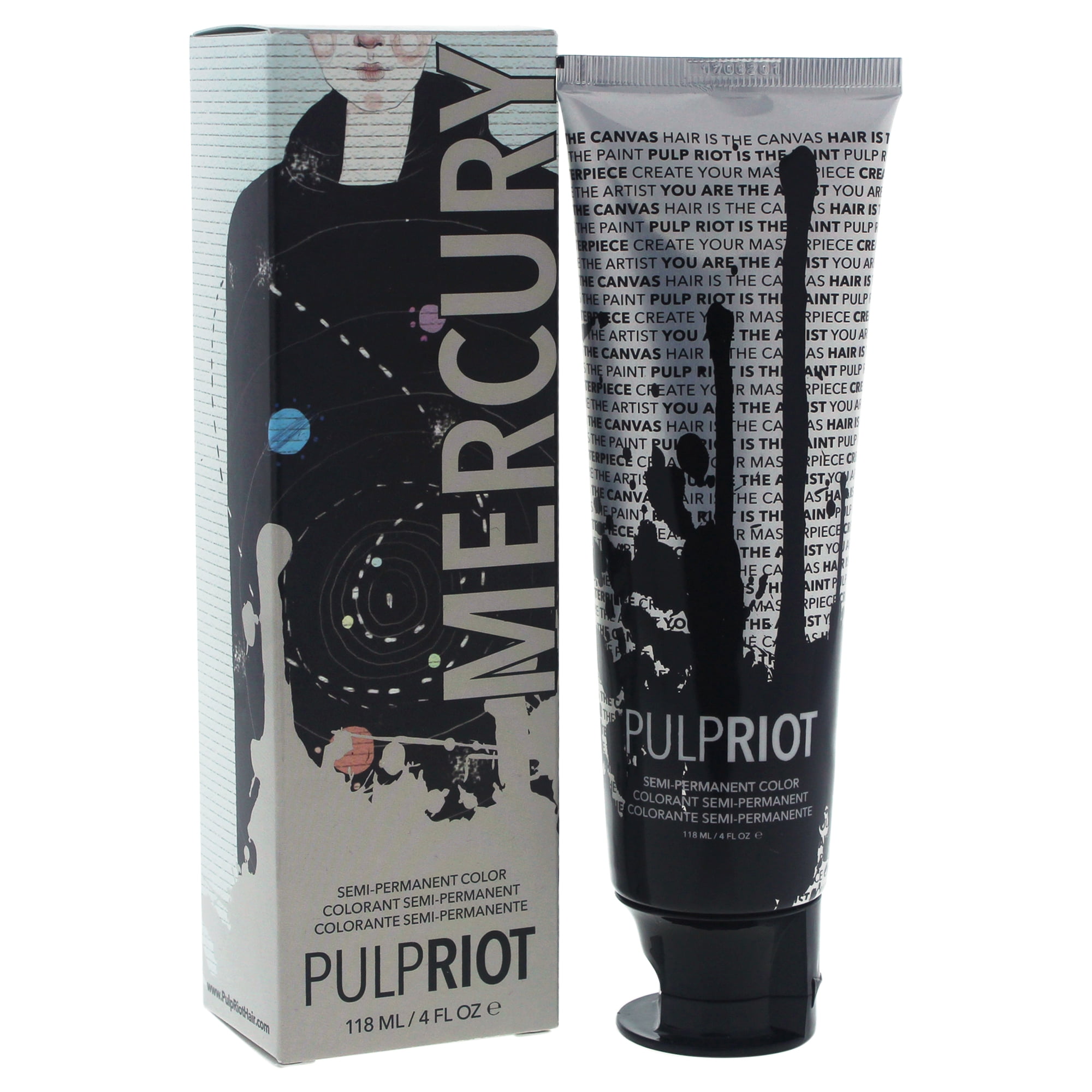 Pulp Riot Semi-Permanent Color Mercury - Silver - 4 oz Hair Color ...