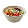 thumbnail image 1 of Pulp Tek 32 oz Round Natural Sugarcane / Bagasse Salad Bowl - 7" x 7" x 2 3/4" - 100 count box, 1 of 6