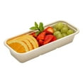 thumbnail image 1 of Pulp Tek 9.2 x 3.8 x 1.8 Inch Takeaway Food Boxes 100 Disposable Take Out Containers - Lids Sold Separately Freezable Bagasse Catering Food Containers Microwavable 17 Ounce, 1 of 9