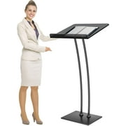Pulpits for Churches with Iron Stable Bottom, Acrylic Podium Lectern with 10MM Thickened Acrylic Countertop, Multi Function Pulpit for Modern Classroom Music Concert Wedding Conference Event