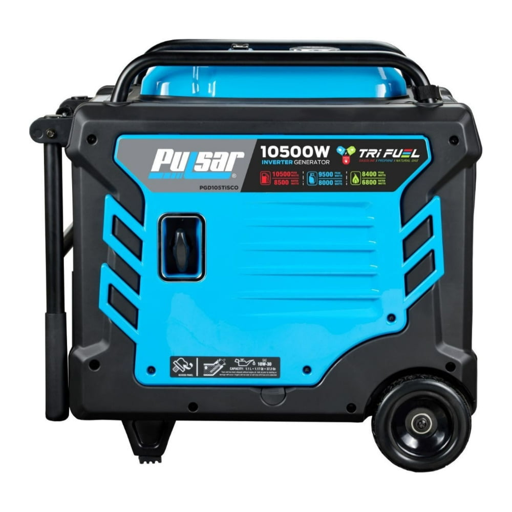Pulsar 10,500-Watt Tri-Fuel Portable Inverter Generator with CO Sentry