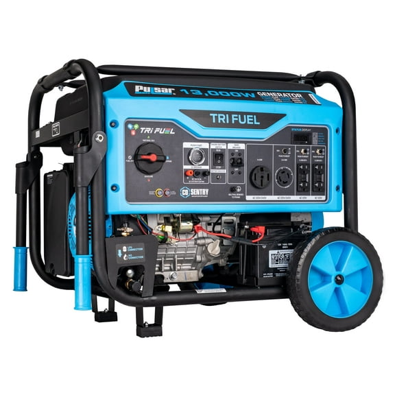 Pulsar 13,000-Watt Tri Fuel Gasoline, Propane, Natural Gas, Portable Generator with Remote Start
