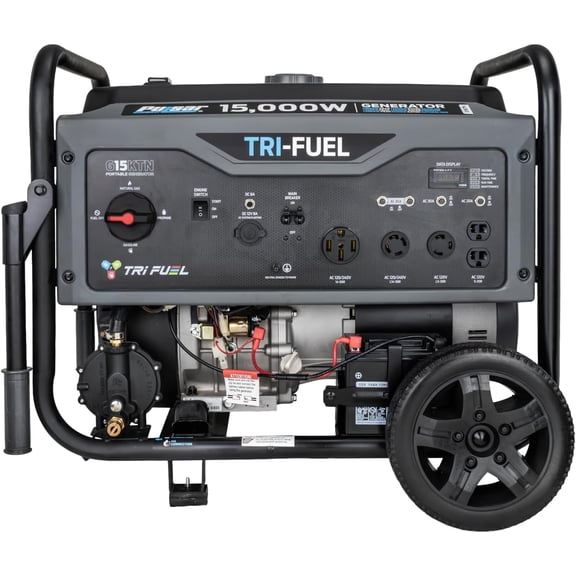 Pulsar 15,000W Tri-Fuel Portable Generator 550cc Engine with Electric Start, G15KTN