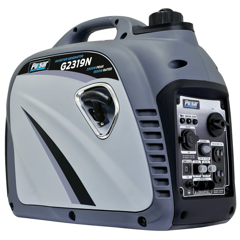 Pulsar 2300 peak watts/1800 running watts Portable Gas-Powered Quiet Inverter Generator with USB Port Pulsar 2300 peak watts/1800 running watts Portable Gas-Powered Quiet Inverter Generator with USB Port