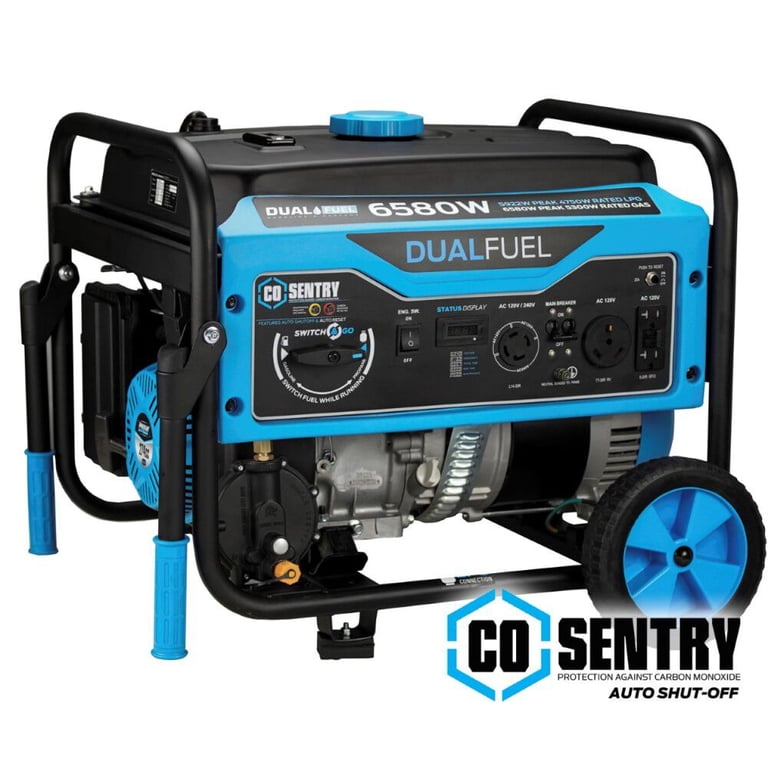 Pulsar 6,580 Watt Dual-Fuel Portable Generator with CO Sentry