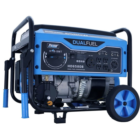 Pulsar 6580-Watt Dual Fuel Portable Generator HD6580B - CARB Compliant