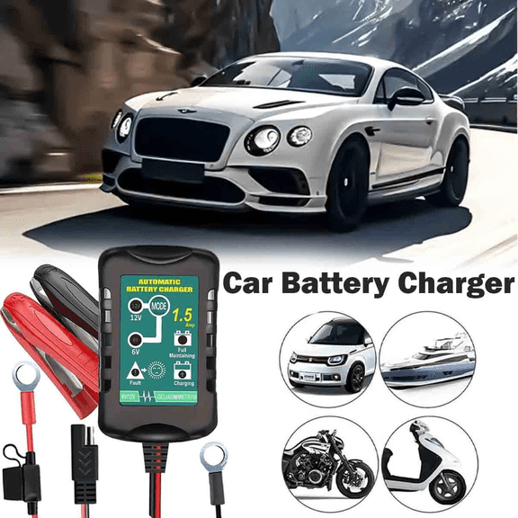 Pulsar 6V/12V Automatic Battery Charger and Maintainer for Motorcycles