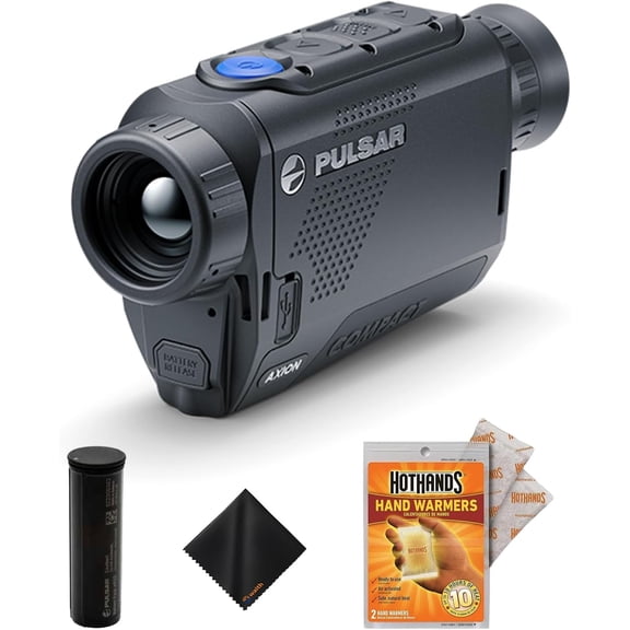 Pulsar Axion XQ19 Thermal Monocular with APS 3 Battery, Hand Warmers Bundle Kit